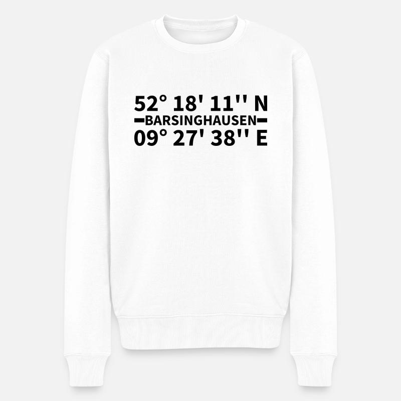Coordonnées de Barsinghausen - Pull Premium bio Homme - blanc