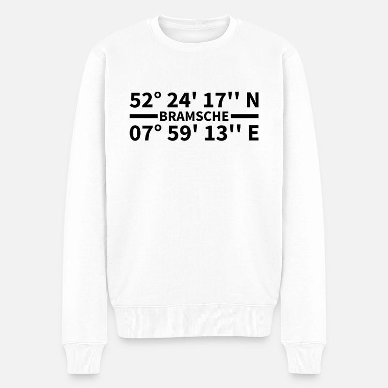 Bram's coordinates - Men's Premium Organic Jumper - white