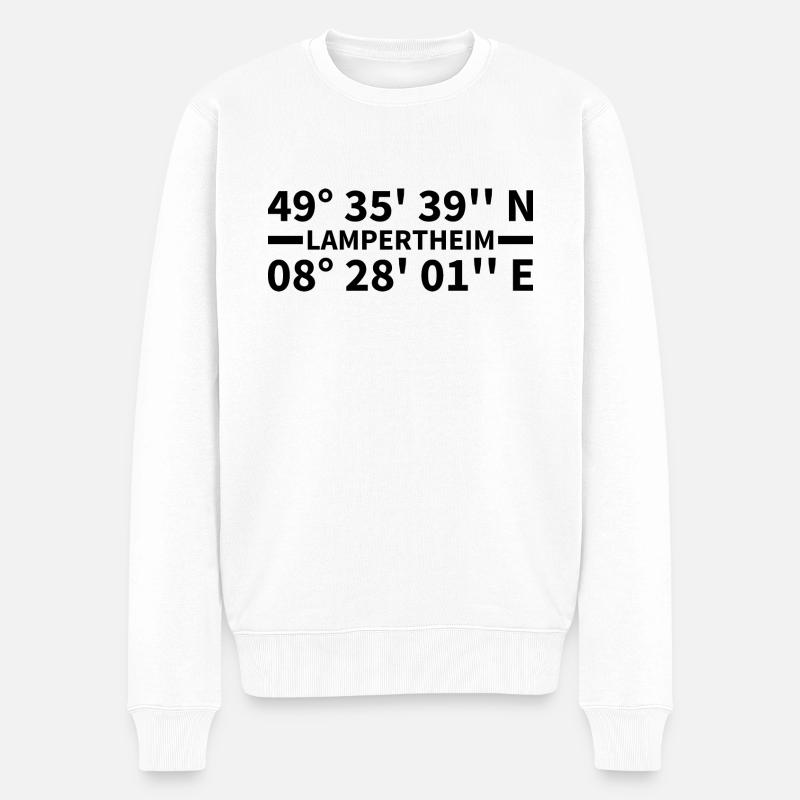 Coordonnées de Lampertheim - Pull Premium bio Homme - blanc