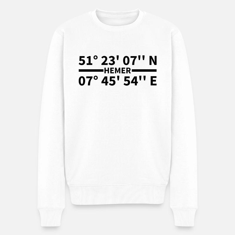 Coordonnées Hemer - Pull Premium bio Homme - blanc