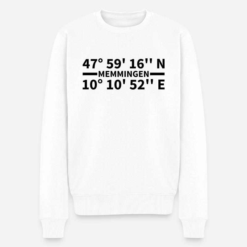 Coordonnées de Memmingen - Pull Premium bio Homme - blanc
