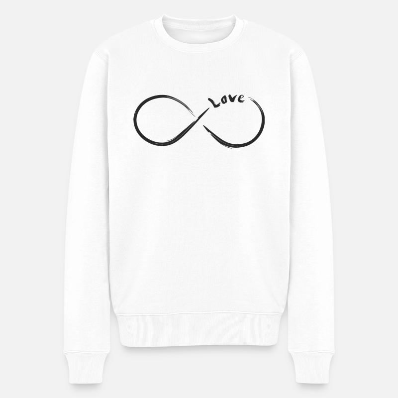 Infinity Love - Pull Premium bio Homme - blanc