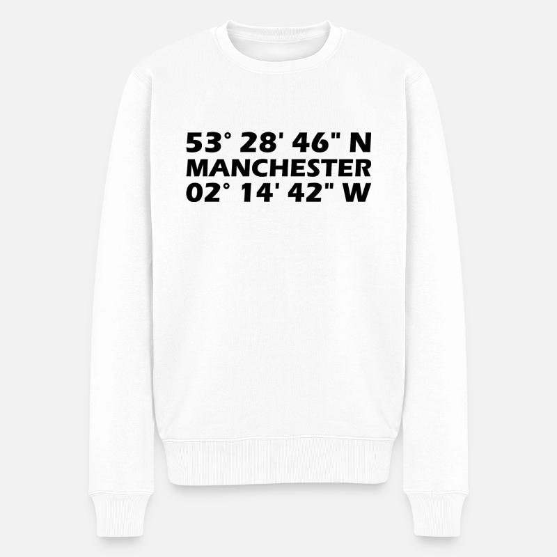 Coordonnées de Manchester - Pull Premium bio Homme - blanc