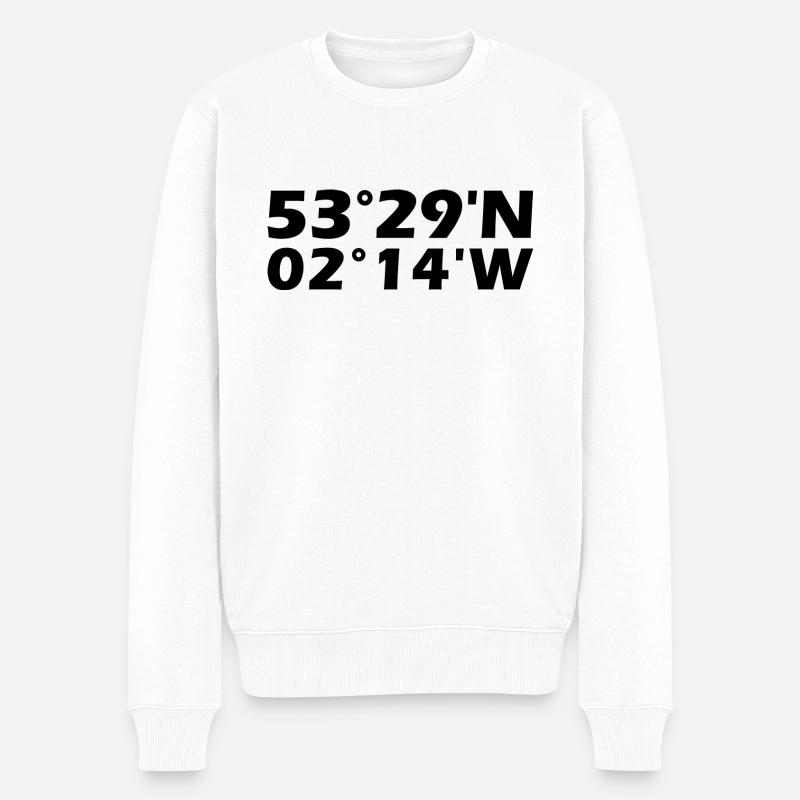 Coordonnées de Manchester - Pull Premium bio Homme - blanc