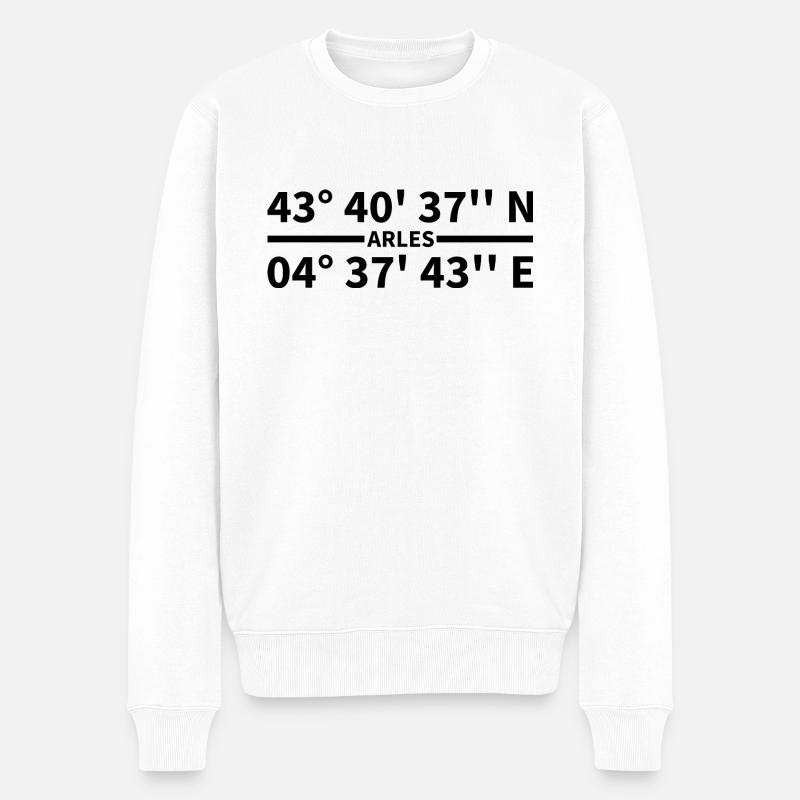 Coordonnées d’Arles - Pull Premium bio Homme - blanc
