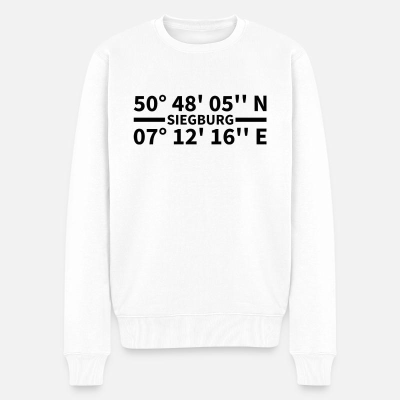 Coordonnées de Siegburg - Pull Premium bio Homme - blanc
