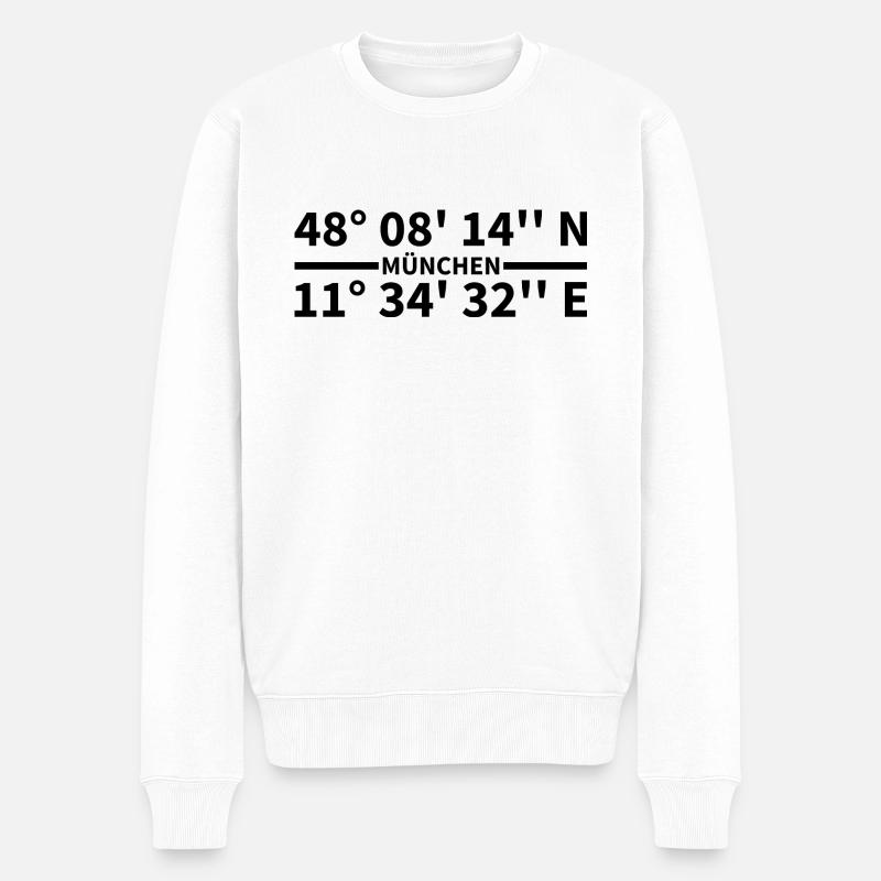 Coordonnées de Munich - Pull Premium bio Homme - blanc