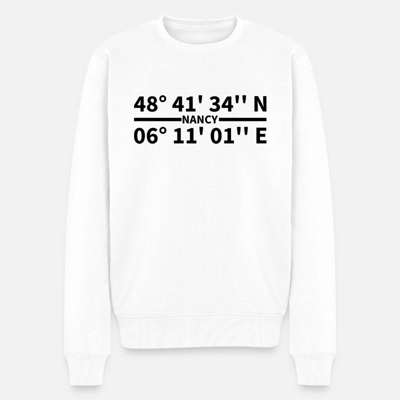 Coordonnées de Nancy - Pull Premium bio Homme - blanc