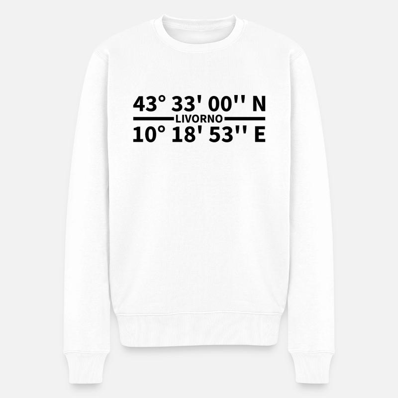 Coordonnées de Livourne - Pull Premium bio Homme - blanc