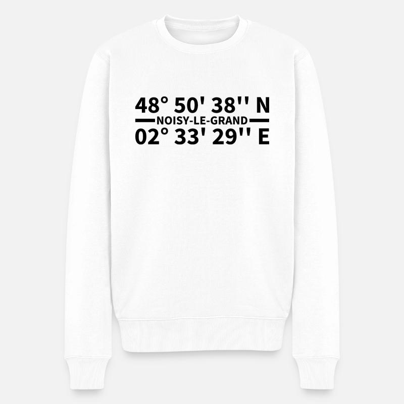 Coordonnées de Noisy-le-Grand - Pull Premium bio Homme - blanc