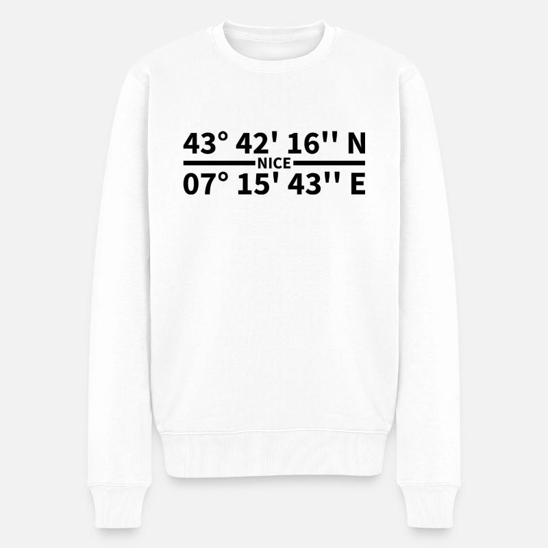 Coordonnées agréables - Pull Premium bio Homme - blanc