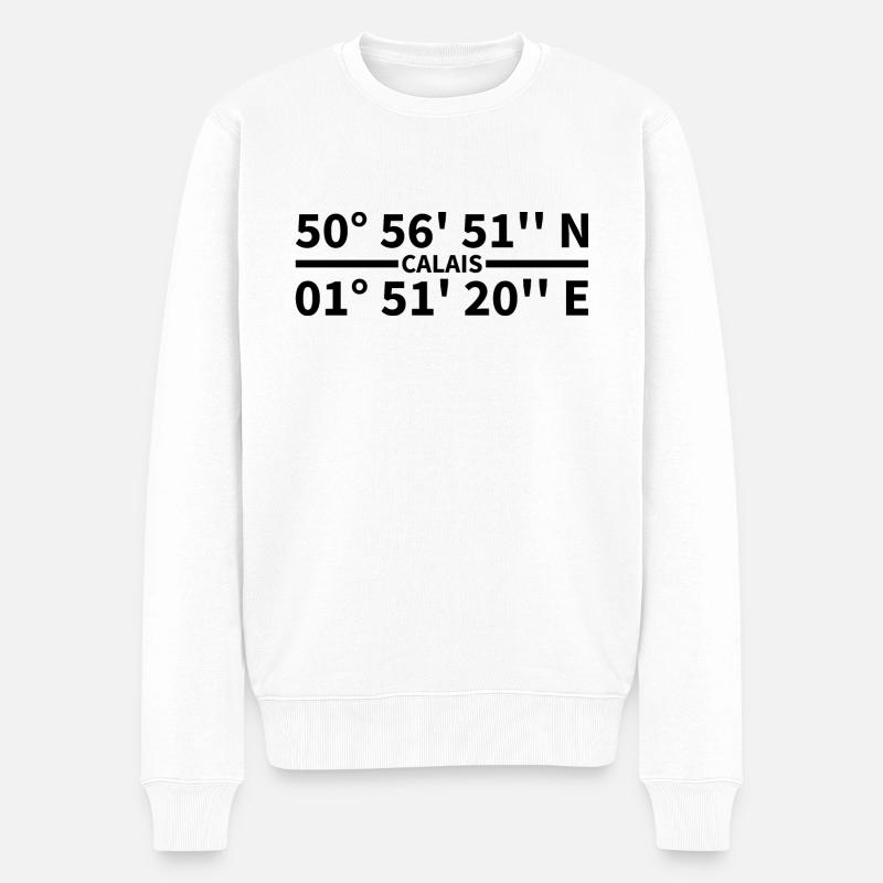 Coordonnées de Calais - Pull Premium bio Homme - blanc