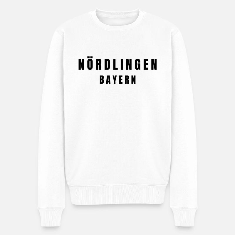 Nördlingen Bayern - Männer Premium Bio Pullover - Weiß