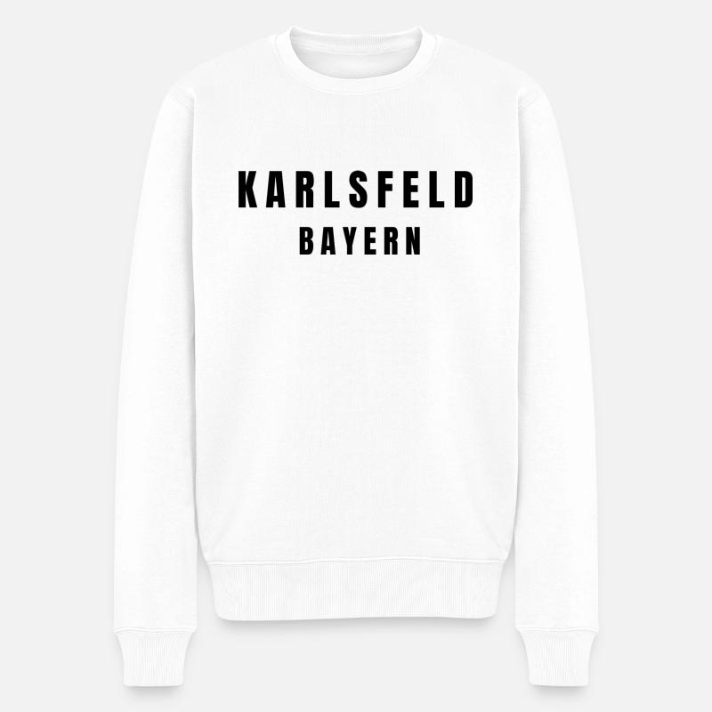Karlsfeld⁠ Bayern - Männer Premium Bio Pullover - Weiß