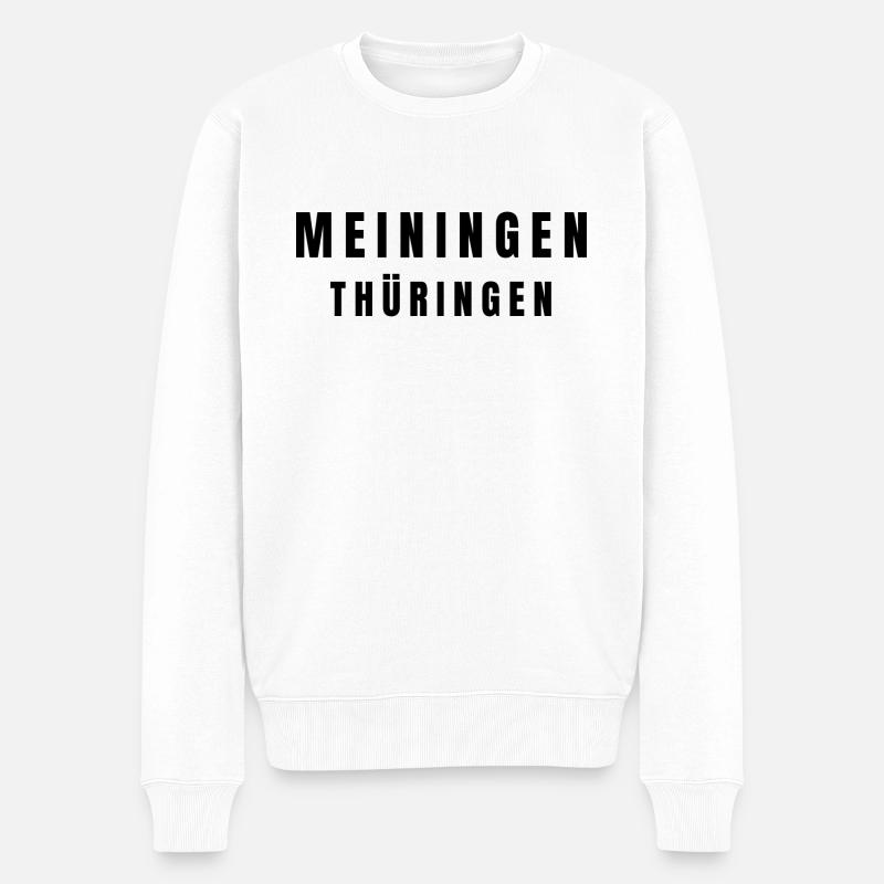 Meiningen Thüringen - Männer Premium Bio Pullover - Weiß