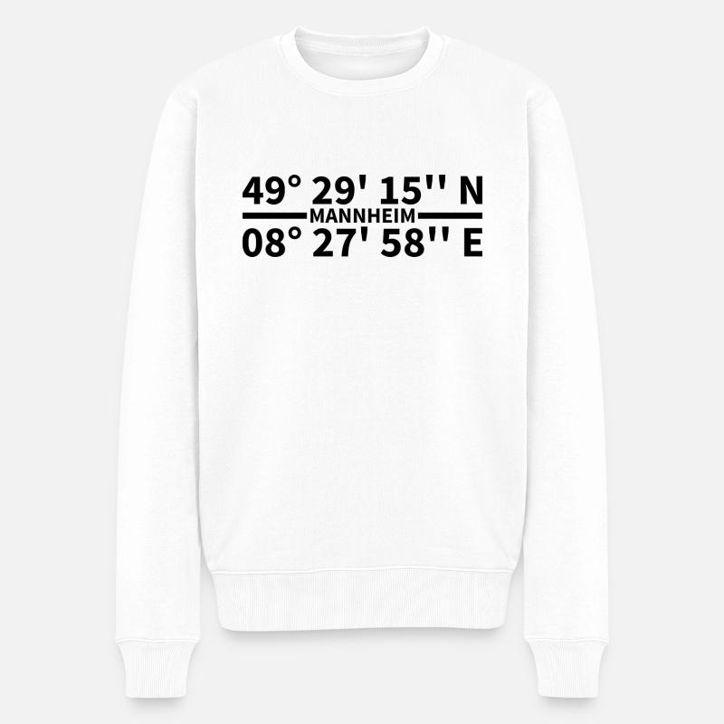 Coordonnées de Mannheim - Pull Premium bio Homme - blanc