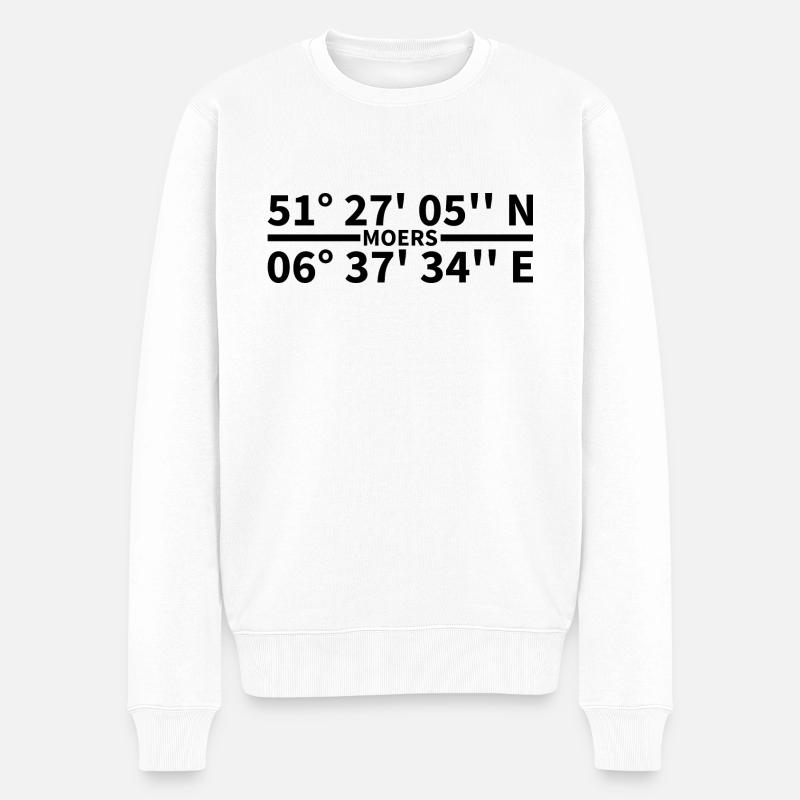 Moers coordinates - Men's Premium Organic Jumper - white