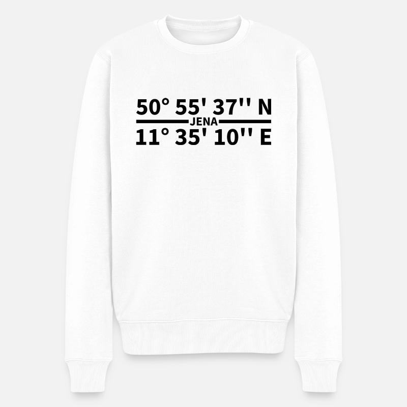 Coordonnées d’Iéna - Pull Premium bio Homme - blanc