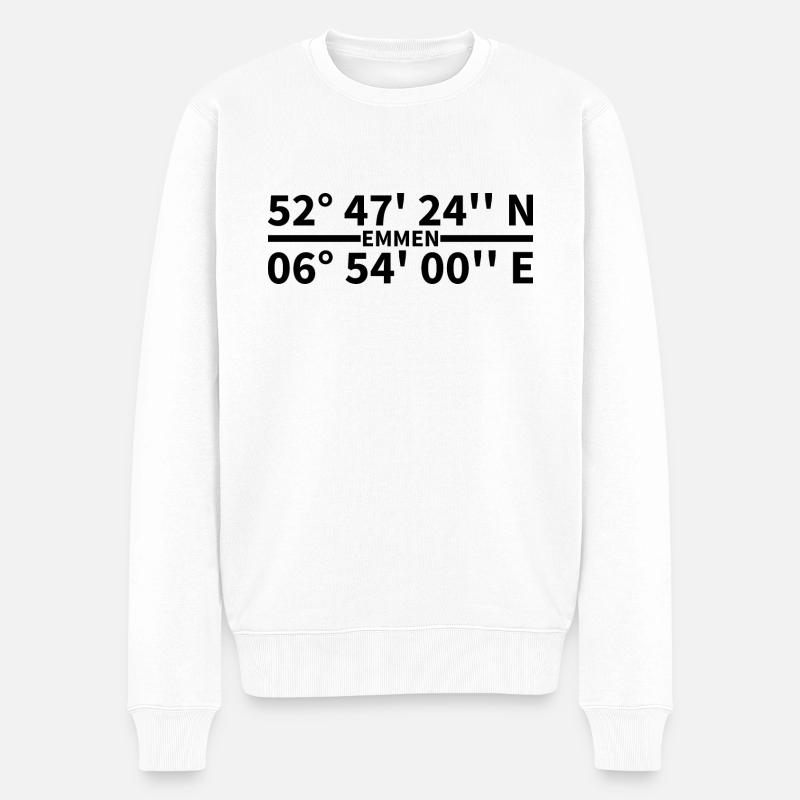 Coordonnées Emmen - Pull Premium bio Homme - blanc