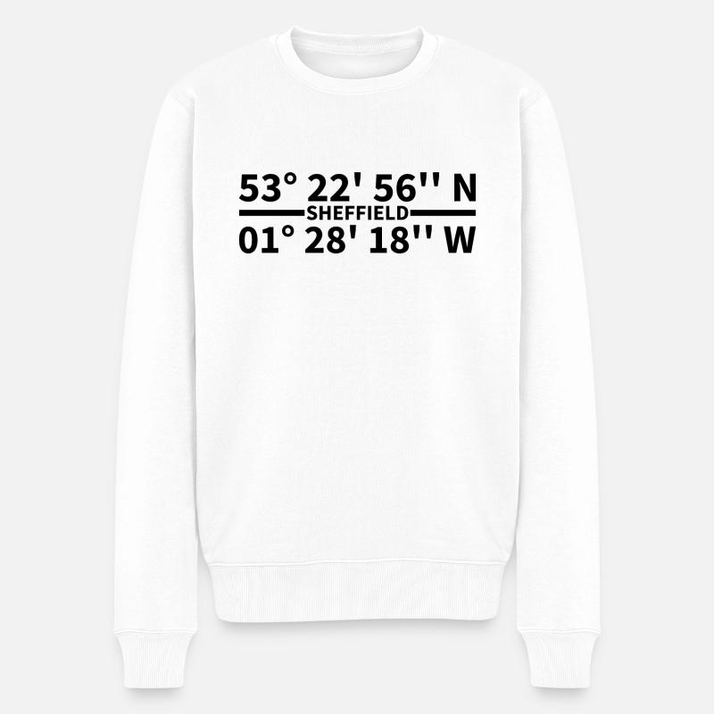 Coordonnées de Sheffield - Pull Premium bio Homme - blanc