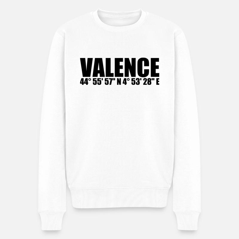 Coordonnées de valence - Pull Premium bio Homme - blanc