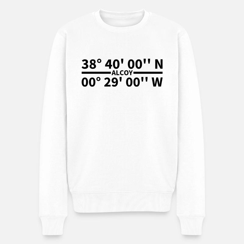 Coordonnées Alcoy - Pull Premium bio Homme - blanc