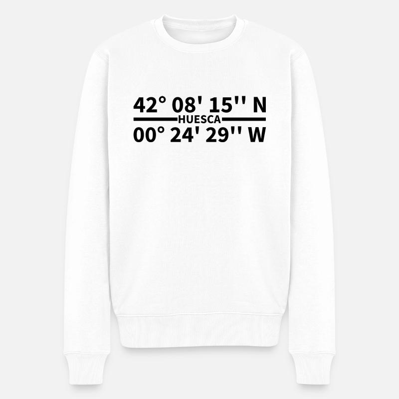 Coordonnées de Huesca - Pull Premium bio Homme - blanc