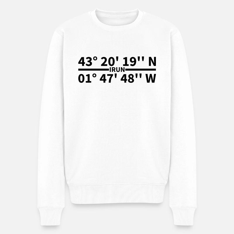 Coordonnées Irun - Pull Premium bio Homme - blanc