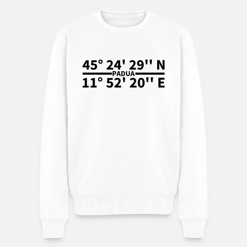 Coordonnées de Padoue - Pull Premium bio Homme - blanc