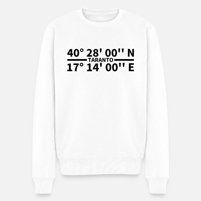 Coordonnées de Tarente - Pull Premium bio Homme - blanc