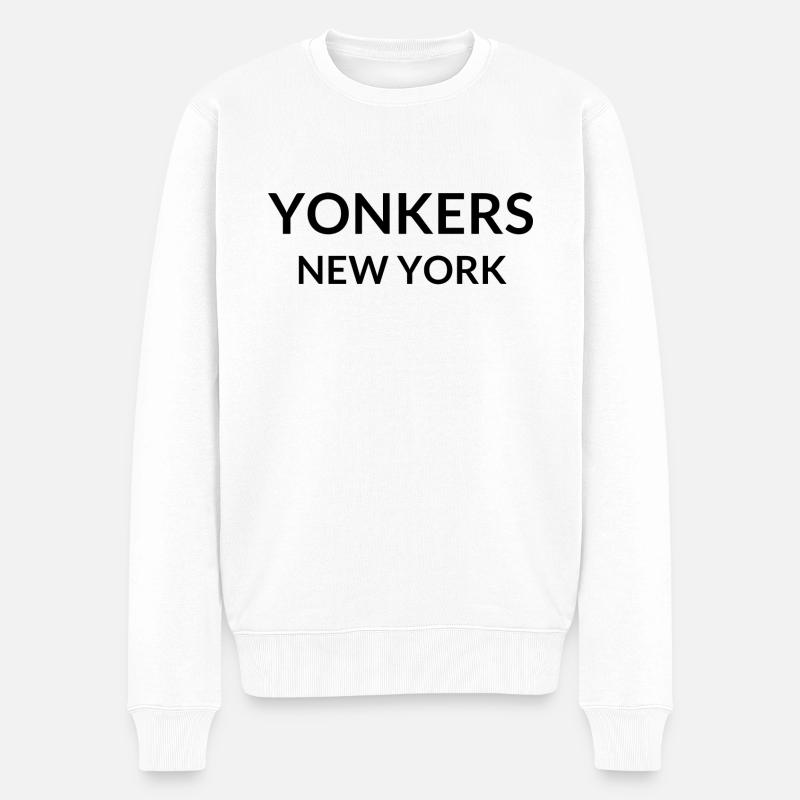 Yonkers, New York, États-Unis - Pull Premium bio Homme - blanc