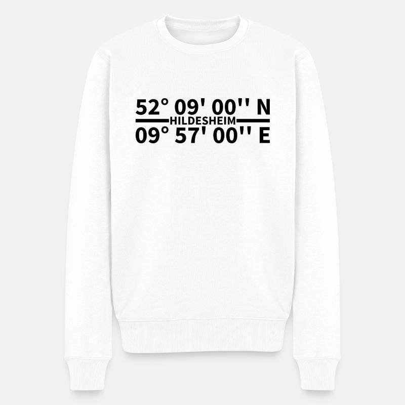 Coordonnées de Hildesheim - Pull Premium bio Homme - blanc