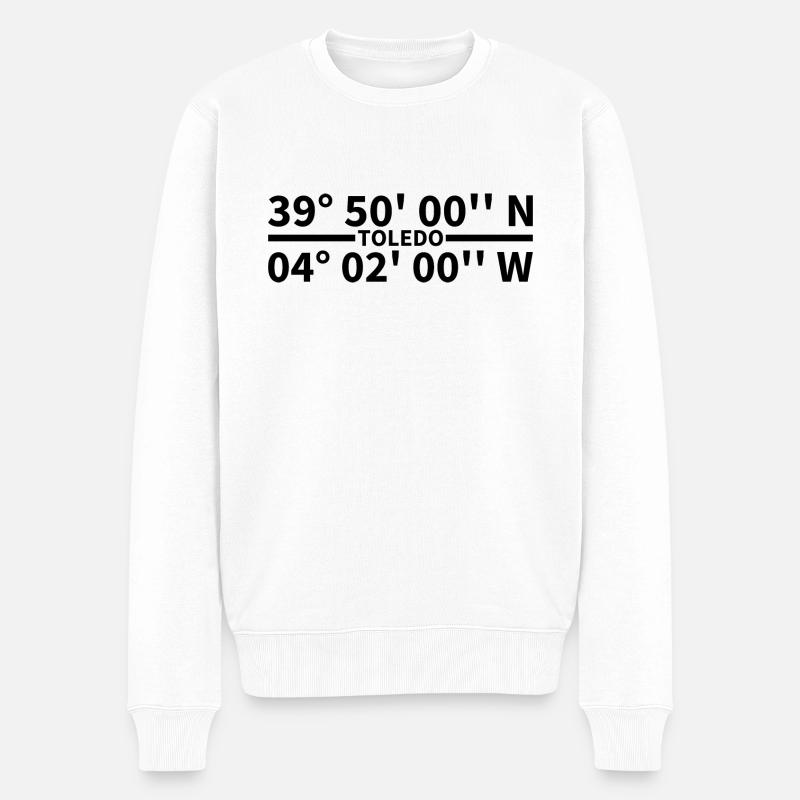 Coordonnées de Tolède - Pull Premium bio Homme - blanc