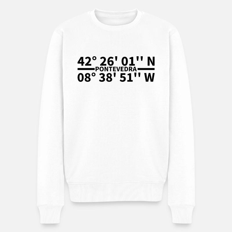 Coordonnées de Pontevedra - Pull Premium bio Homme - blanc