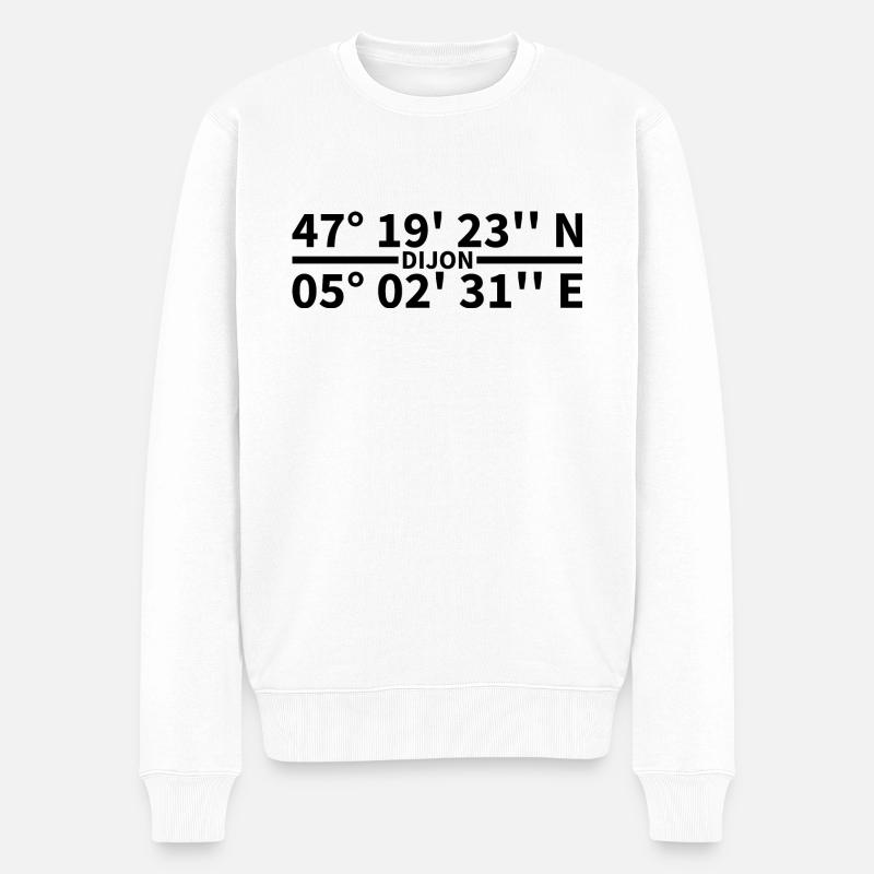 Coordonnées de Dijon - Pull Premium bio Homme - blanc