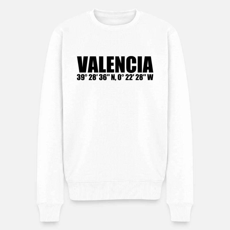 Coordonnées de Valence - Pull Premium bio Homme - blanc