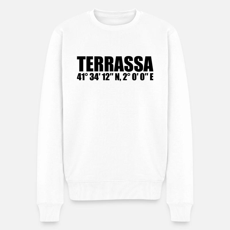 Coordonnées Terrassa - Pull Premium bio Homme - blanc