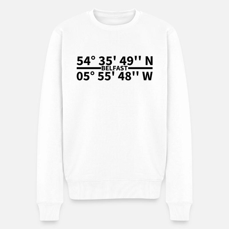 Coordonnées de Belfast - Pull Premium bio Homme - blanc