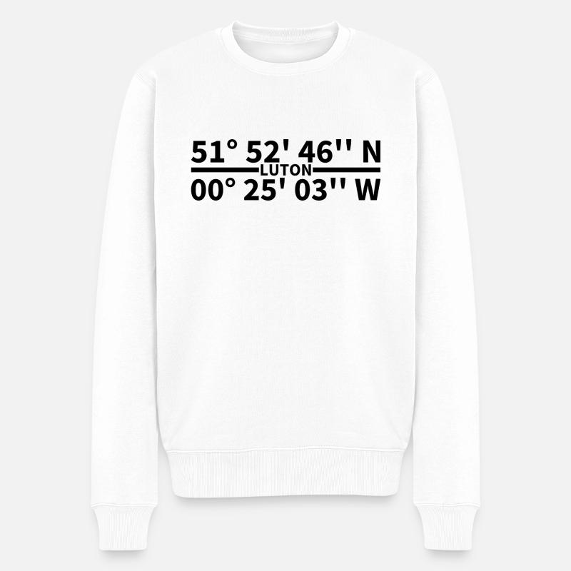 Luton coordinates - Men's Premium Organic Jumper - white