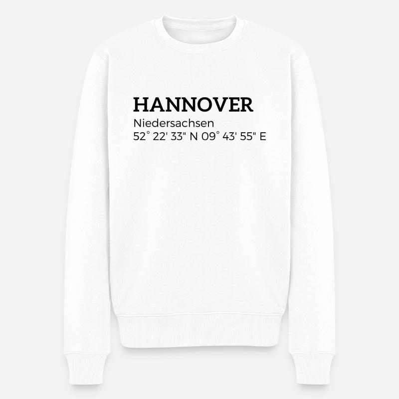 coordonnées Hanovre Basse-Saxe - Pull Premium bio Homme - blanc