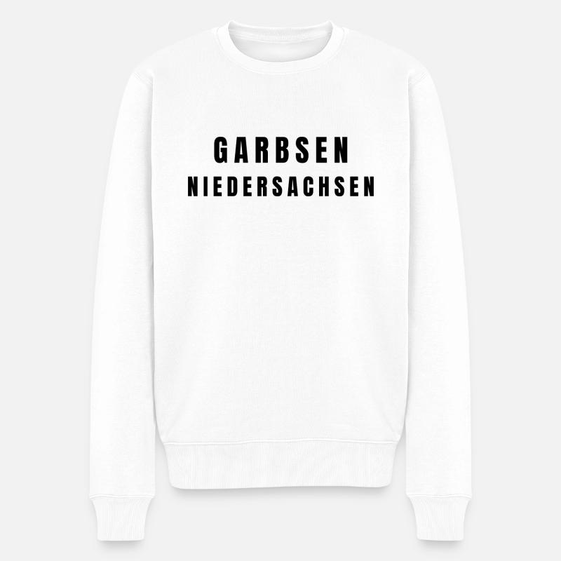 Garbsen Niedersachsen - Männer Premium Bio Pullover - Weiß