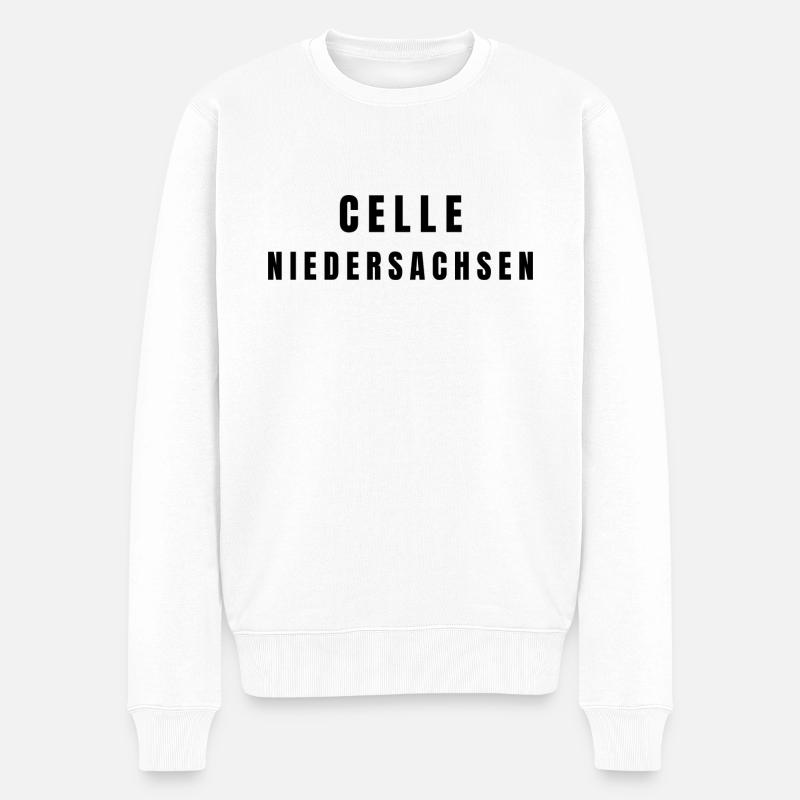 Celle Niedersachsen - Männer Premium Bio Pullover - Weiß