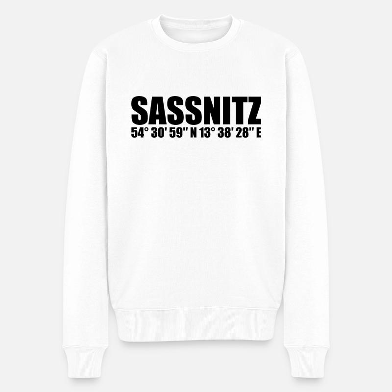 Coordonnées de Sassnitz - Pull Premium bio Homme - blanc