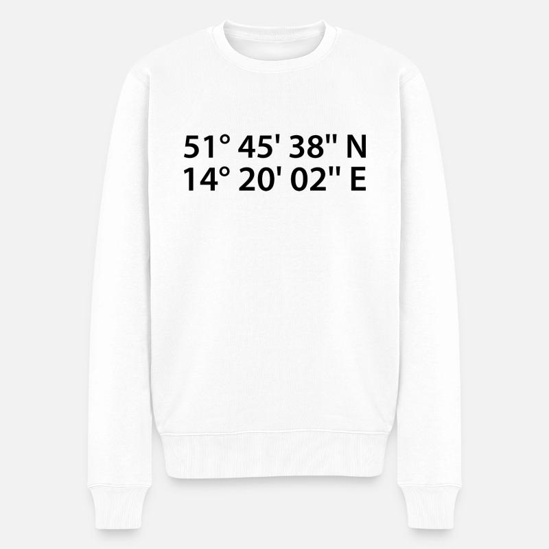 Coordonnées de Cottbus - Pull Premium bio Homme - blanc
