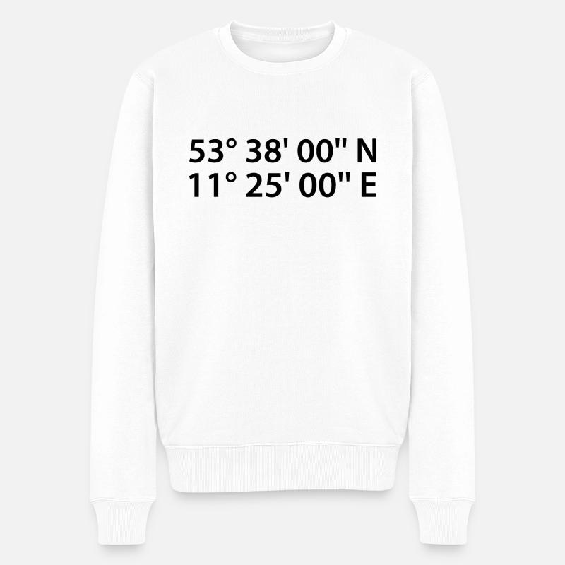 Coordonnées de Schwerin - Pull Premium bio Homme - blanc