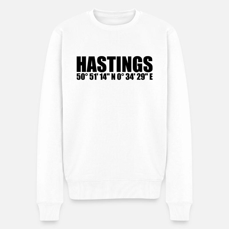Coordonnées de Hastings - Pull Premium bio Homme - blanc