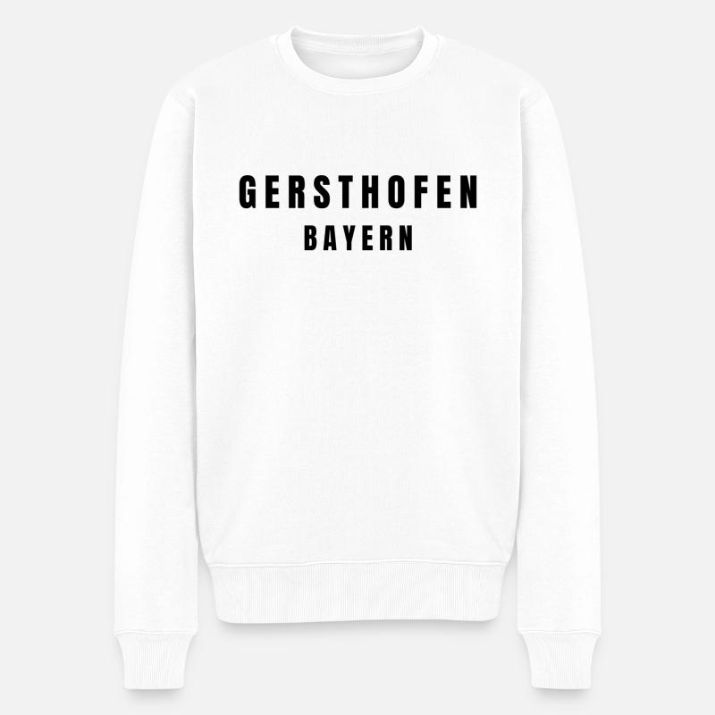 Gersthofen Bayern - Männer Premium Bio Pullover - Weiß