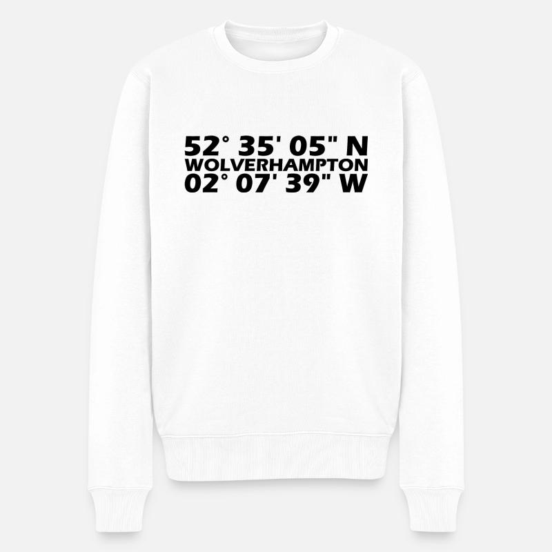 Coordonnées de Wolverhampton - Pull Premium bio Homme - blanc
