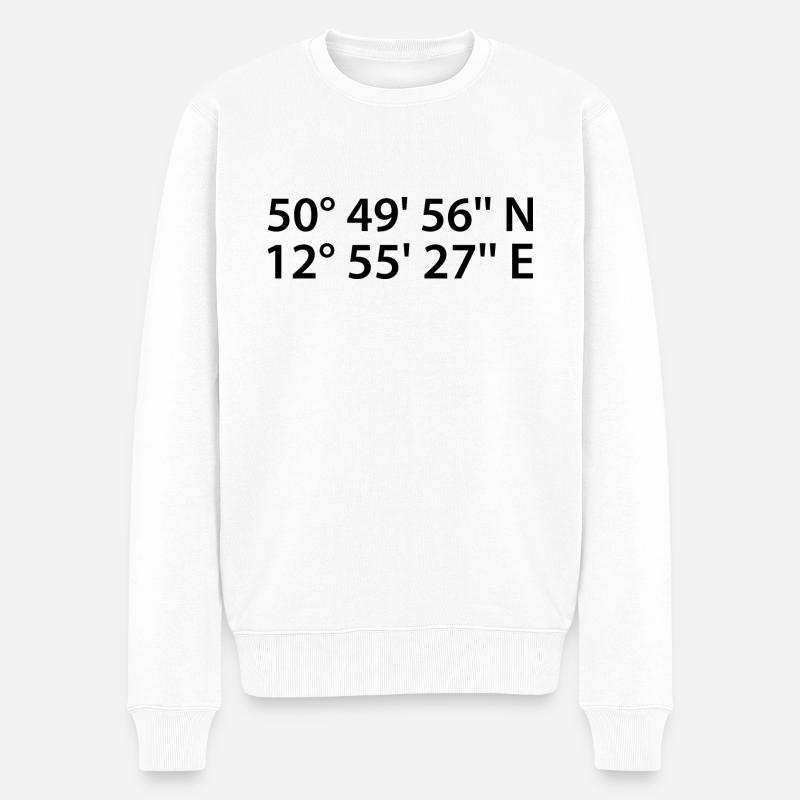 Coordonnées de Chemnitz - Pull Premium bio Homme - blanc