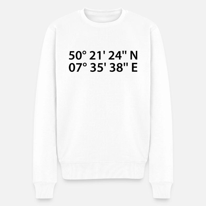 Coordonnées de Coblence - Pull Premium bio Homme - blanc